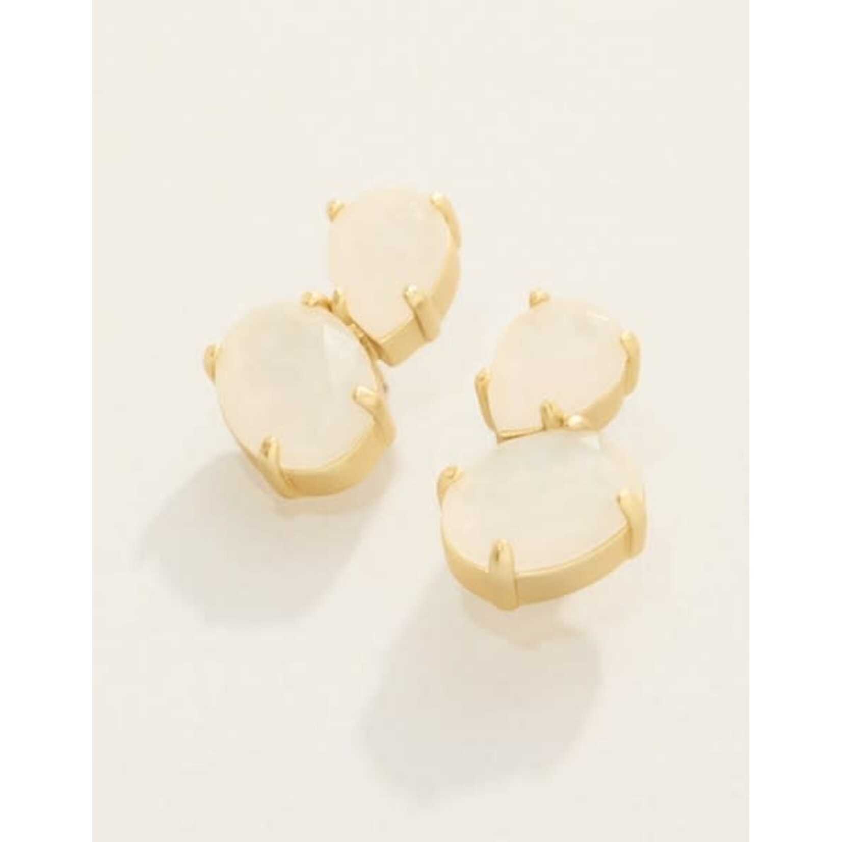 Spartina Naiad Dewdrop Stud Earrings White