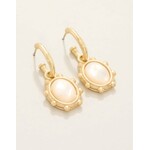 Spartina Mercer House Drop Hoop Earrings Mother-Of-Pearl