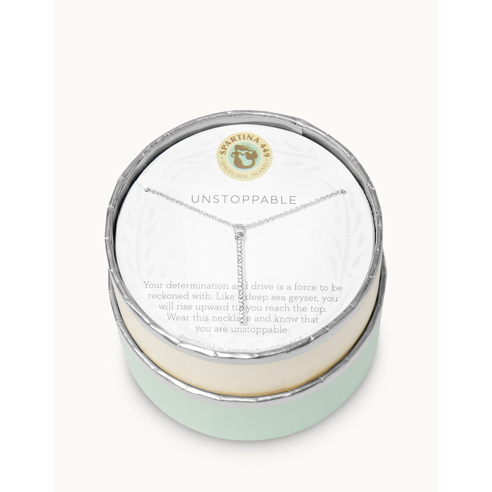 Spartina Sea La Vie Necklace 18" Unstoppable/Vertical Bar Slvr