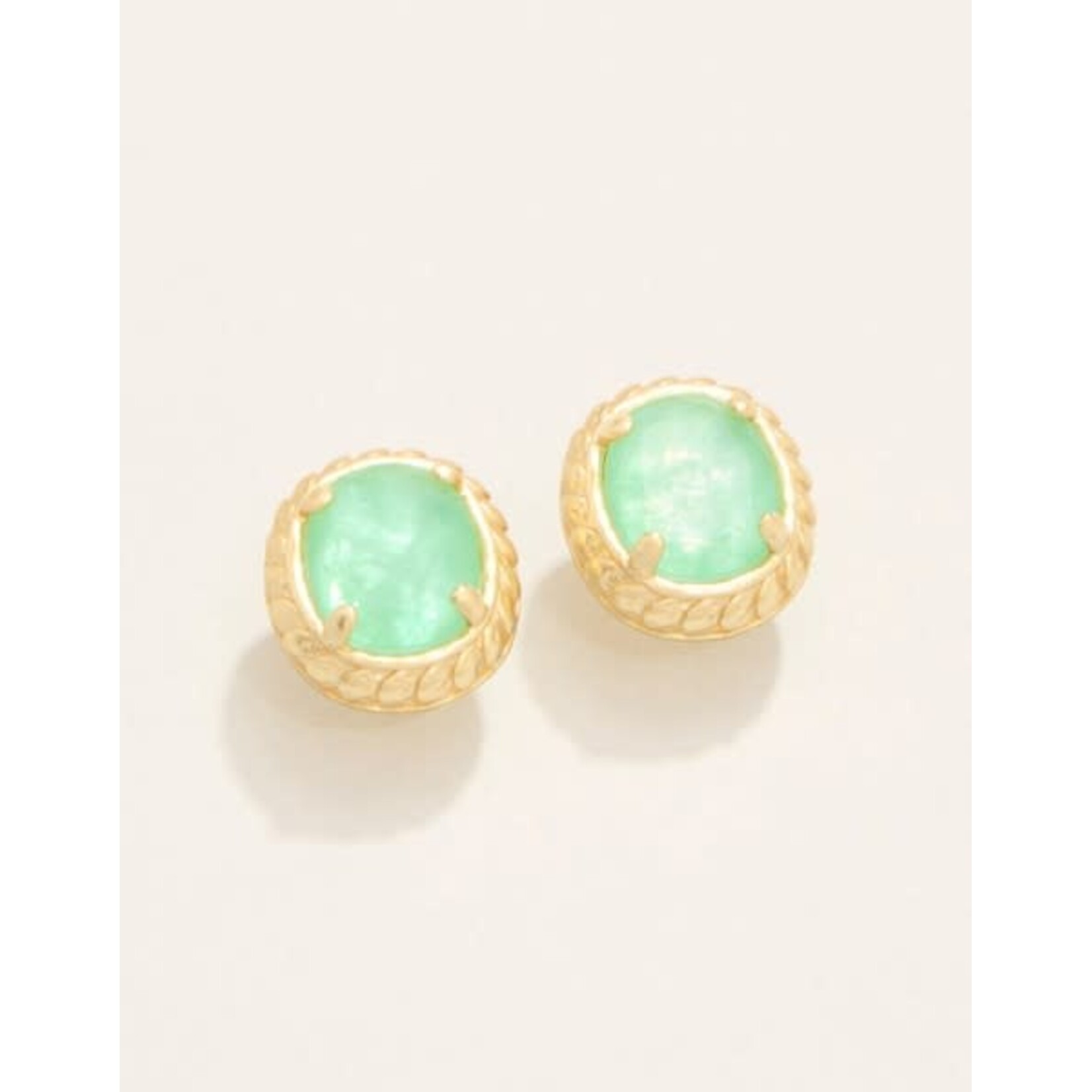 Spartina Karina Stud Earrings Sea Foam