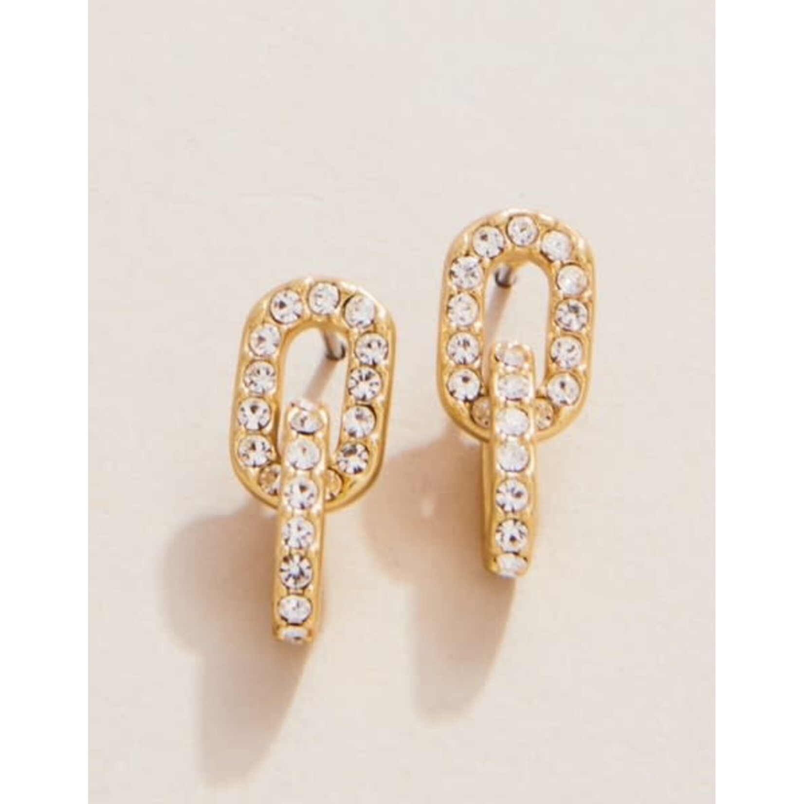 Spartina SLV Stud Earrings Unbreakable/Link Gold