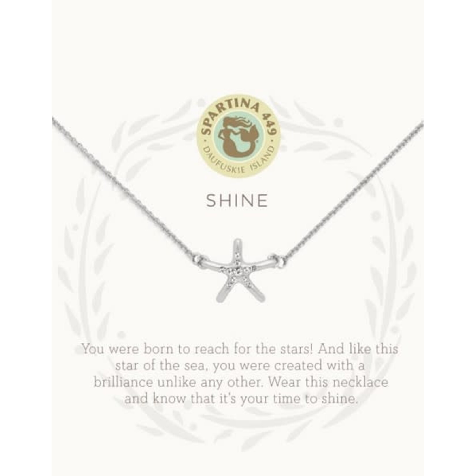 Spartina Sea La Vie Necklace 18" Shine/Starfish Slvr