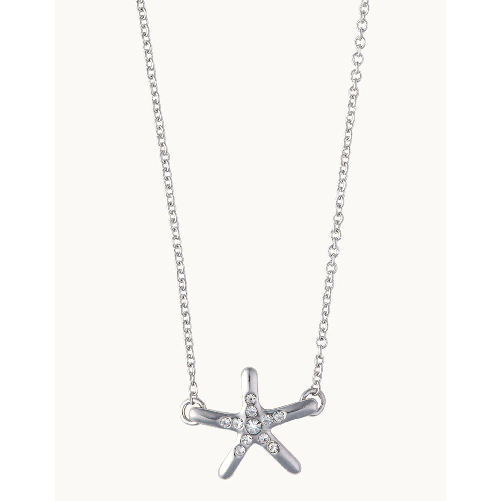 Spartina Sea La Vie Necklace 18" Shine/Starfish Slvr