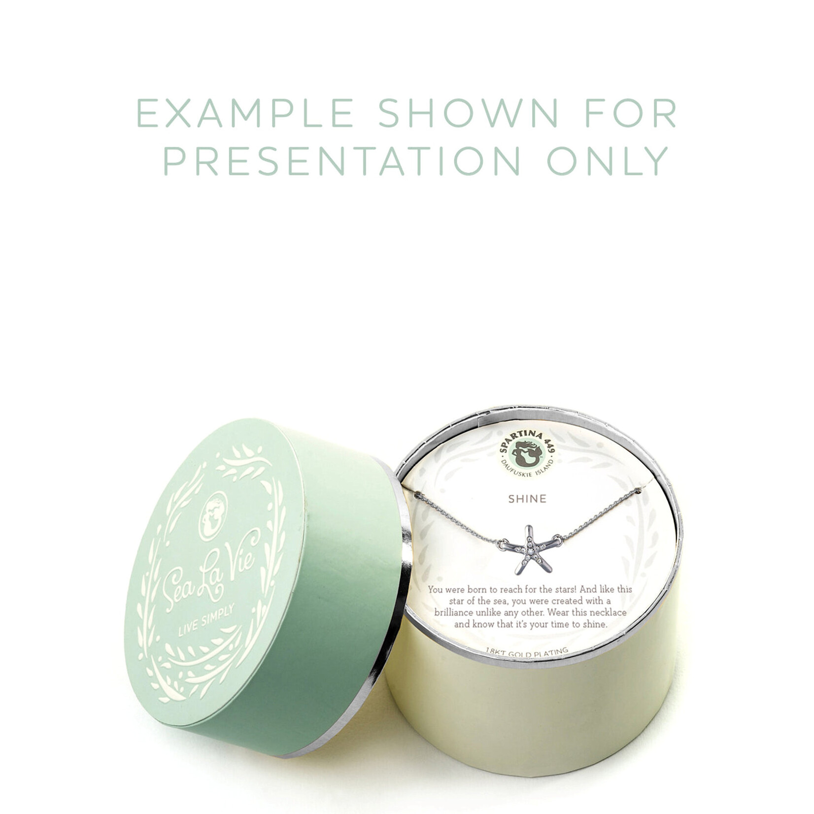 Spartina Sea La Vie Necklace 18" Shine/Starfish Slvr