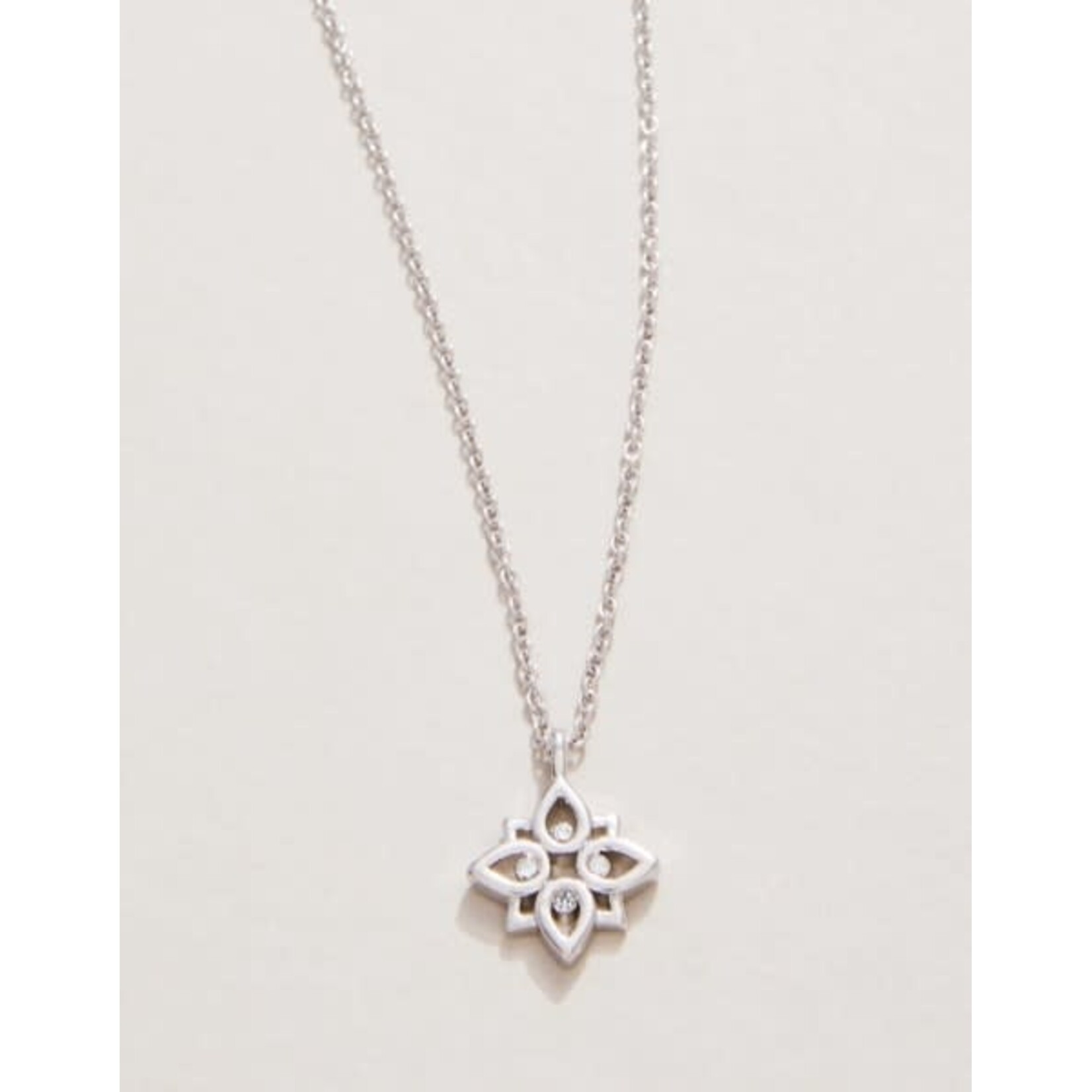 Spartina SLV Necklace 18" Never Give Up/Lotus Silver