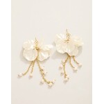 Spartina Corolla Dangle Earrings Pearl