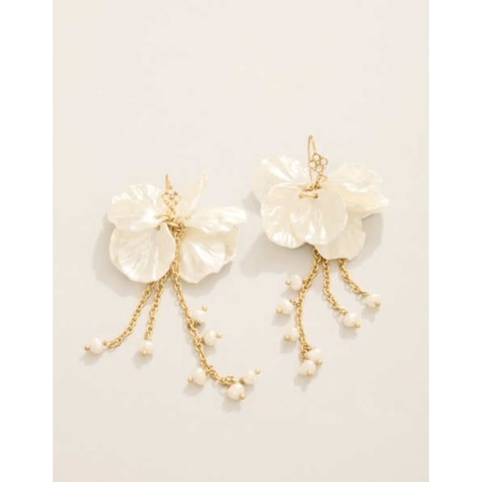 Spartina Corolla Dangle Earrings Pearl