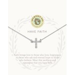 Spartina Sea La Vie Necklace 18" Have Faith/Cross Silver