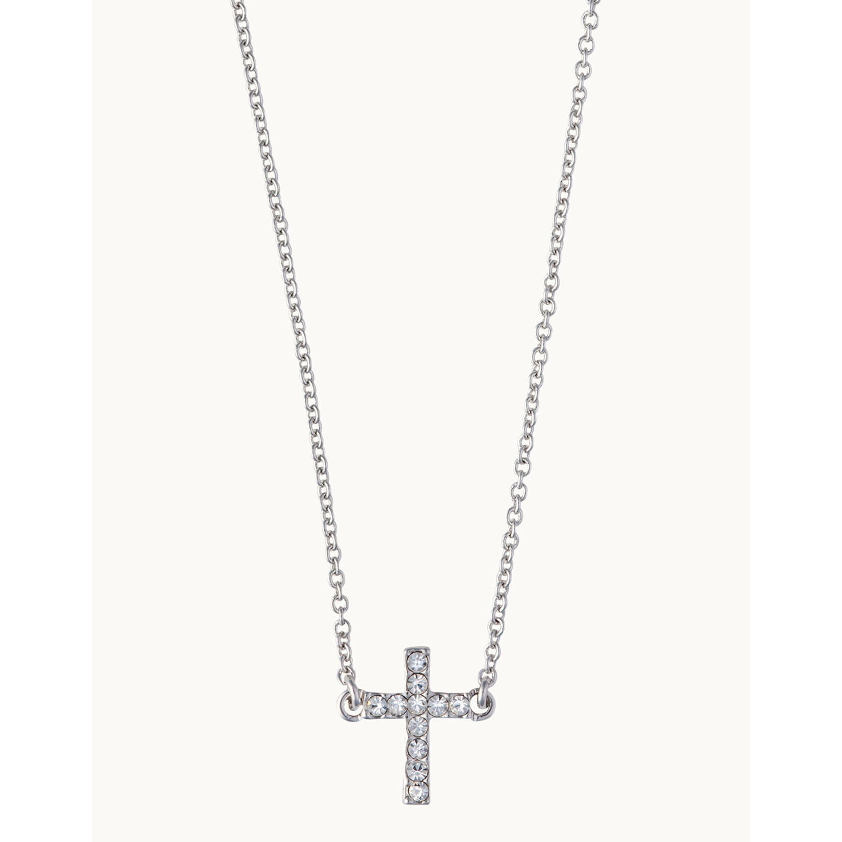 Spartina Sea La Vie Necklace 18" Have Faith/Cross Silver