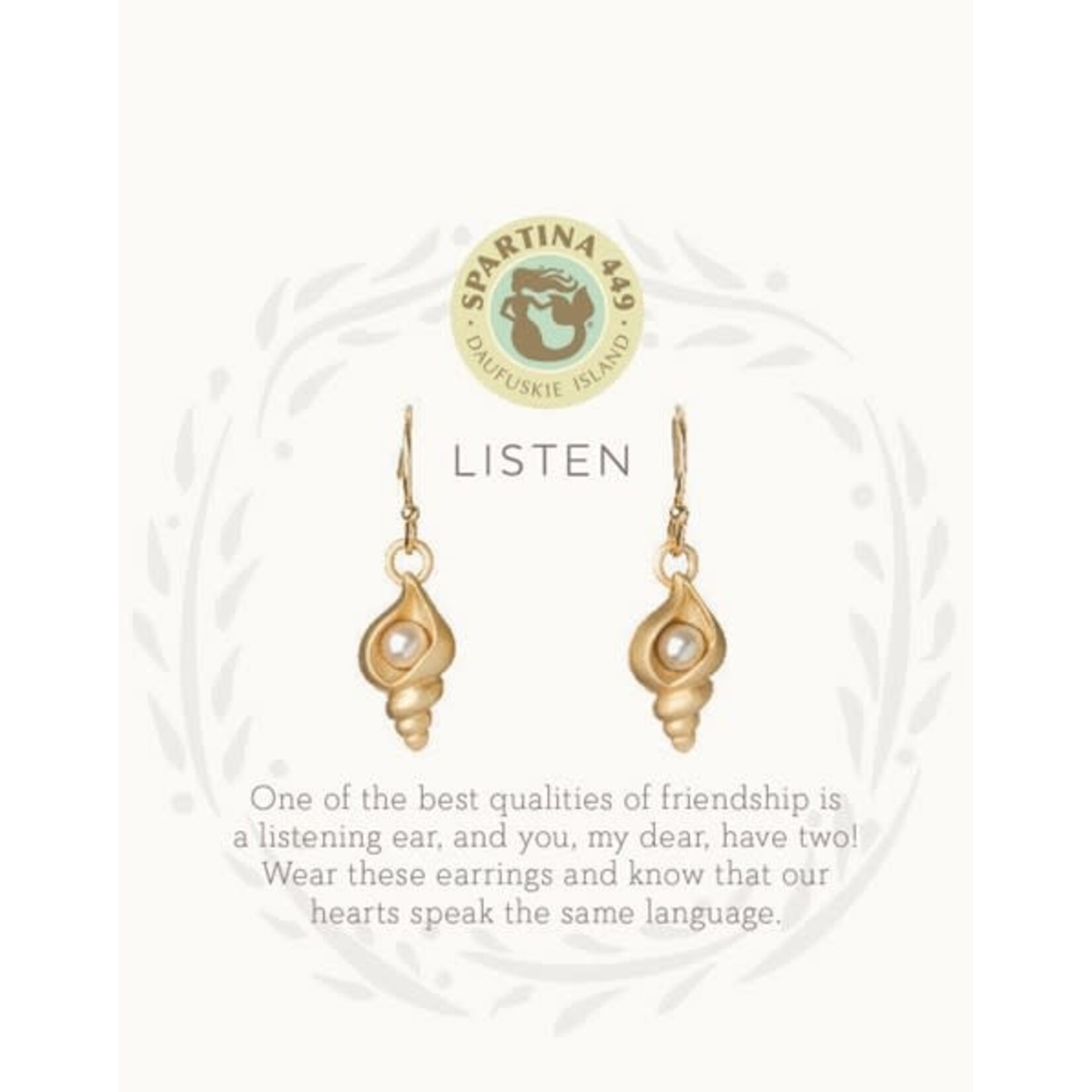Spartina Sea La Vie Drop Earrings Listen/Shell