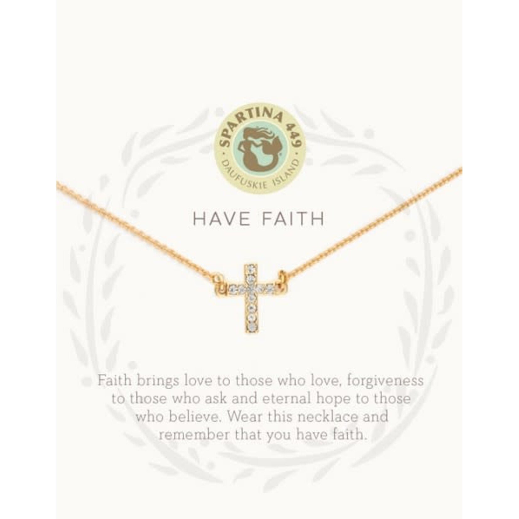 Spartina Sea La Vie Necklace 18" Have Faith/Cross