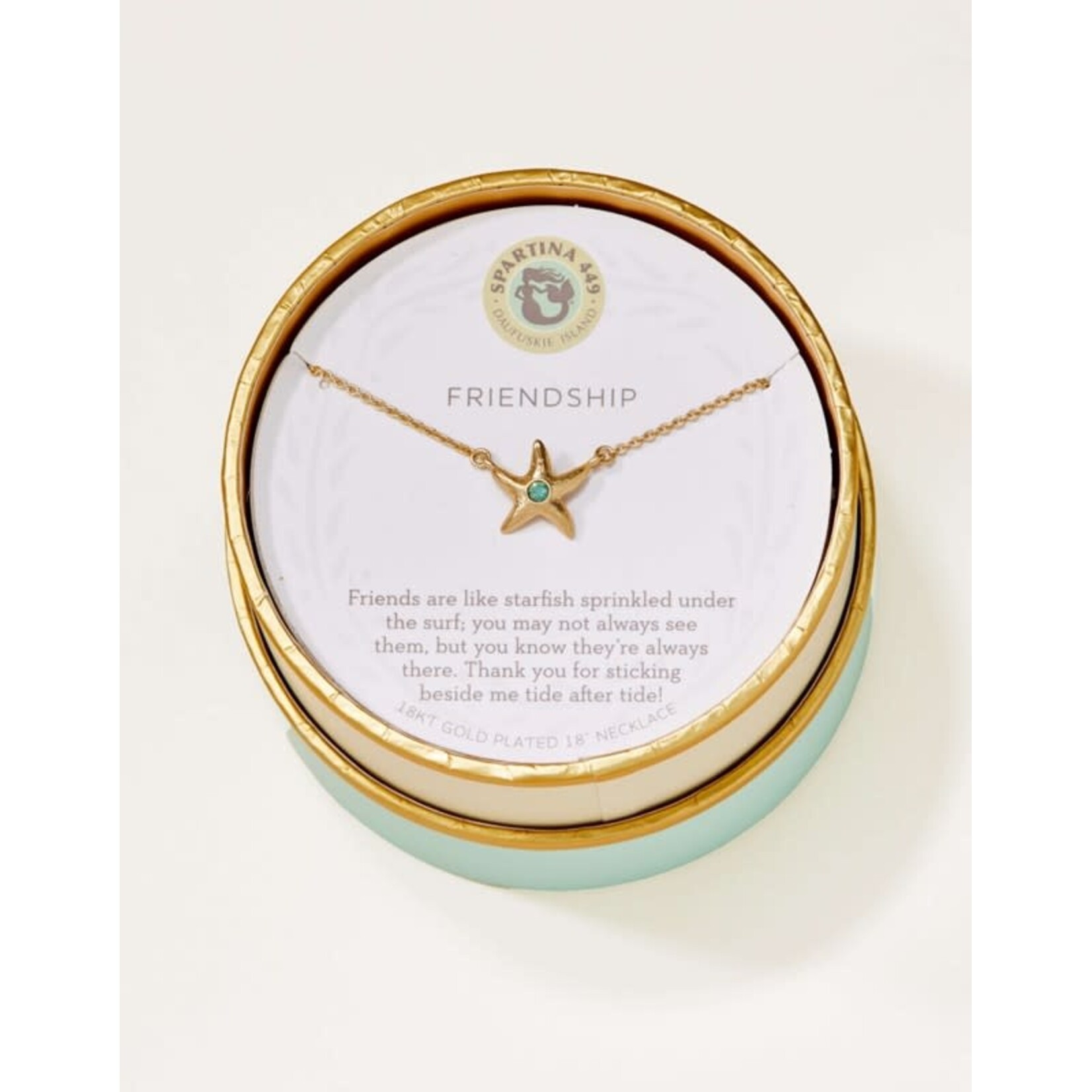 Spartina SLV Necklace 18" Friendship/Starfish