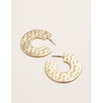 Spartina Flat Hoop Earrings 30mm Gold