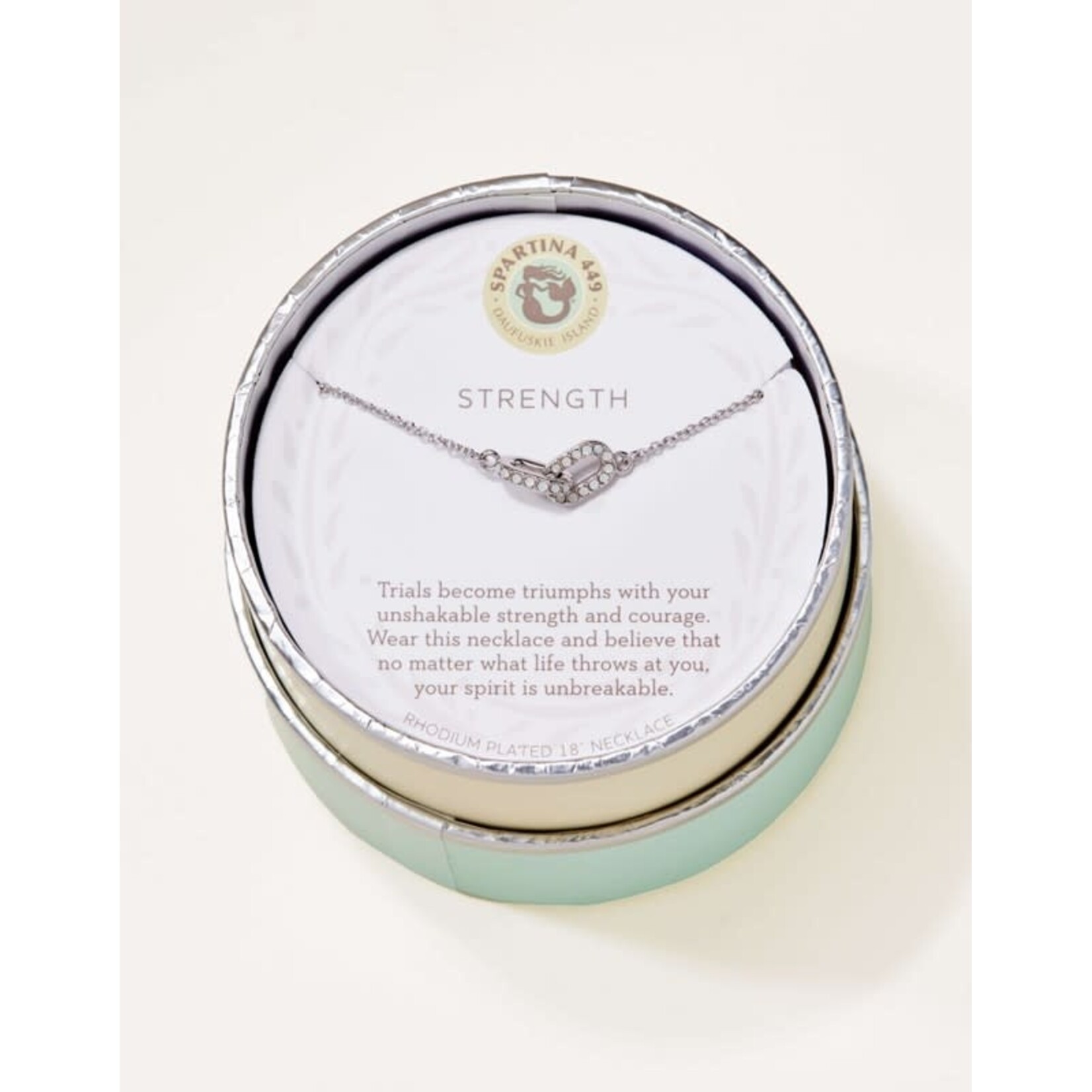 Spartina SLV Necklace 18" Strength/Links Silver