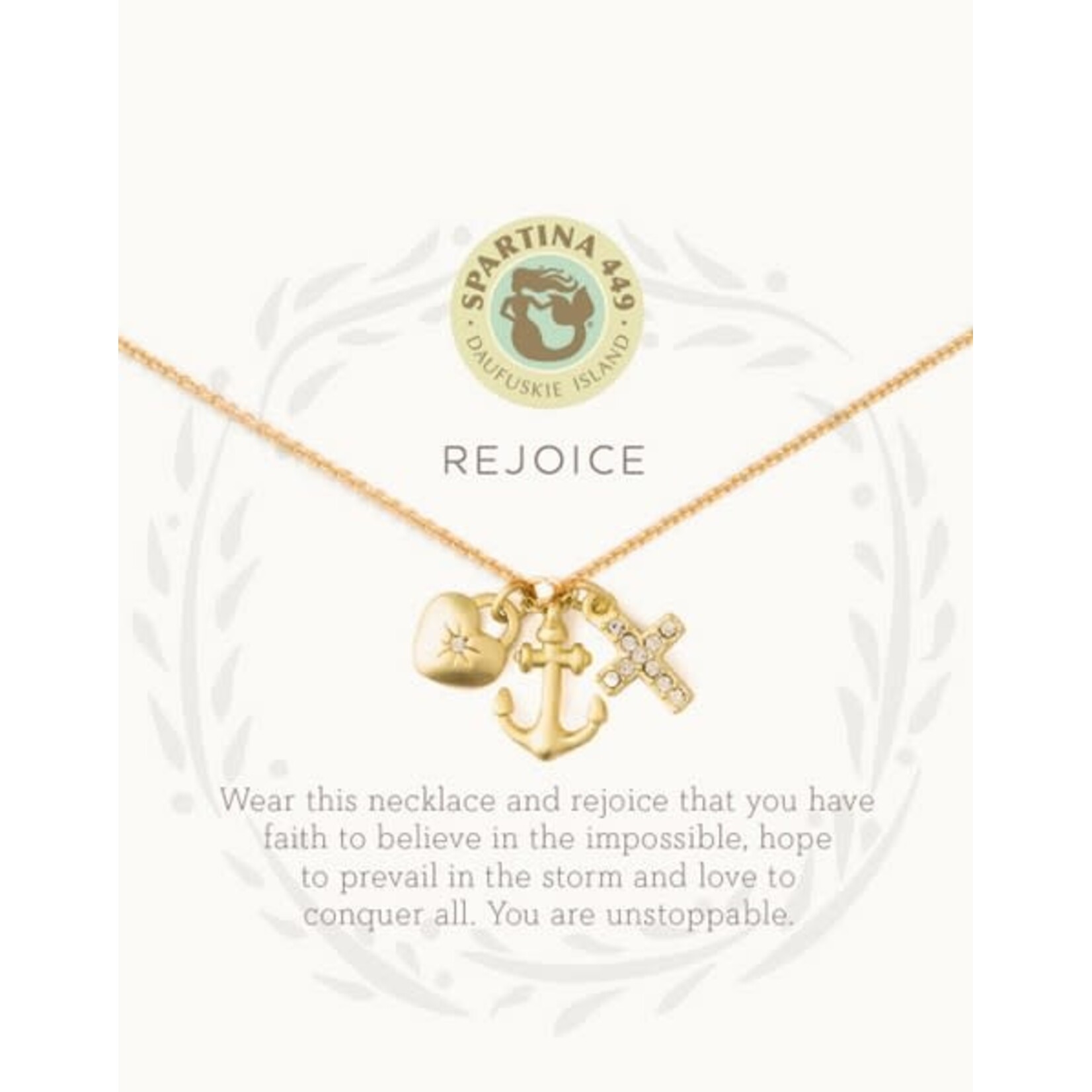 Spartina Sea La Vie Necklace 18" Rejoice/Faith Hope Love