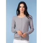 Alison Sheri Knit Cardigan in Silver