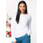 Elena Wang Cable Knit Sweater in White