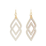 Spartina Deco Drama Leather Earrings in Gold