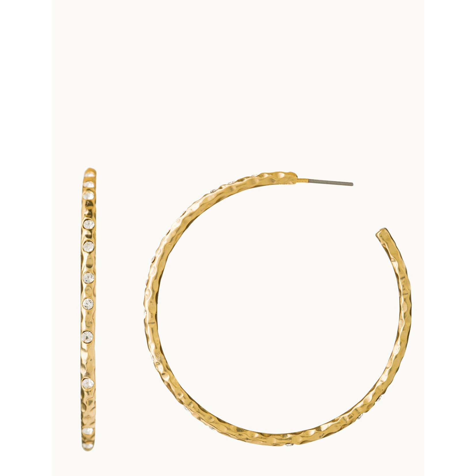 Spartina Fizz Hoop Earrings Crystal
