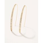 Spartina Sparkle Arc Hoop Earrings Large/Crystal