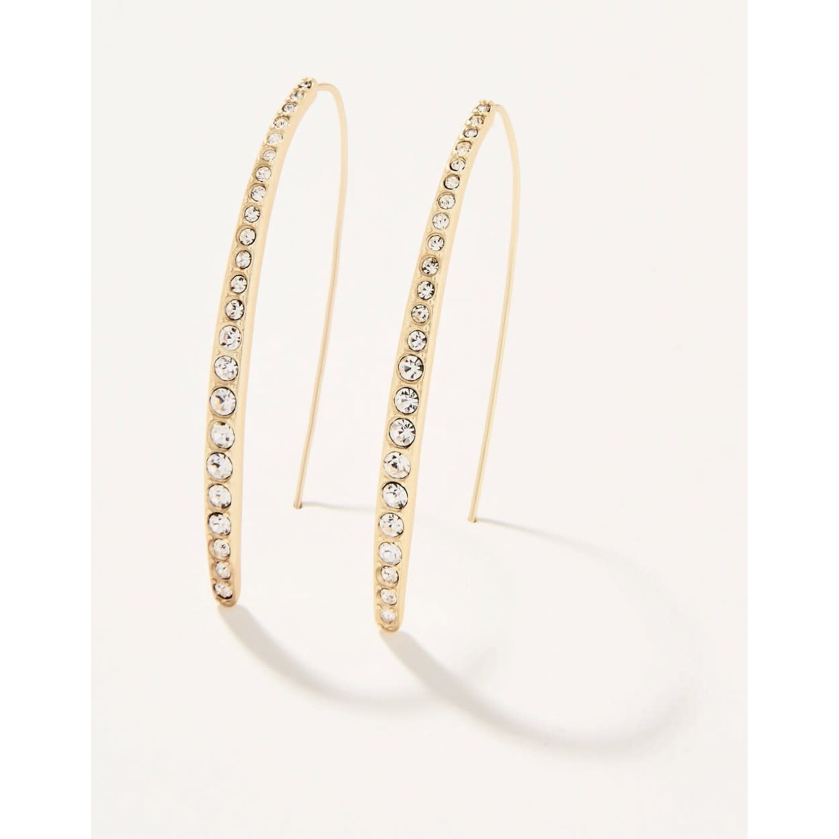 Spartina Sparkle Arc Hoop Earrings Large/Crystal