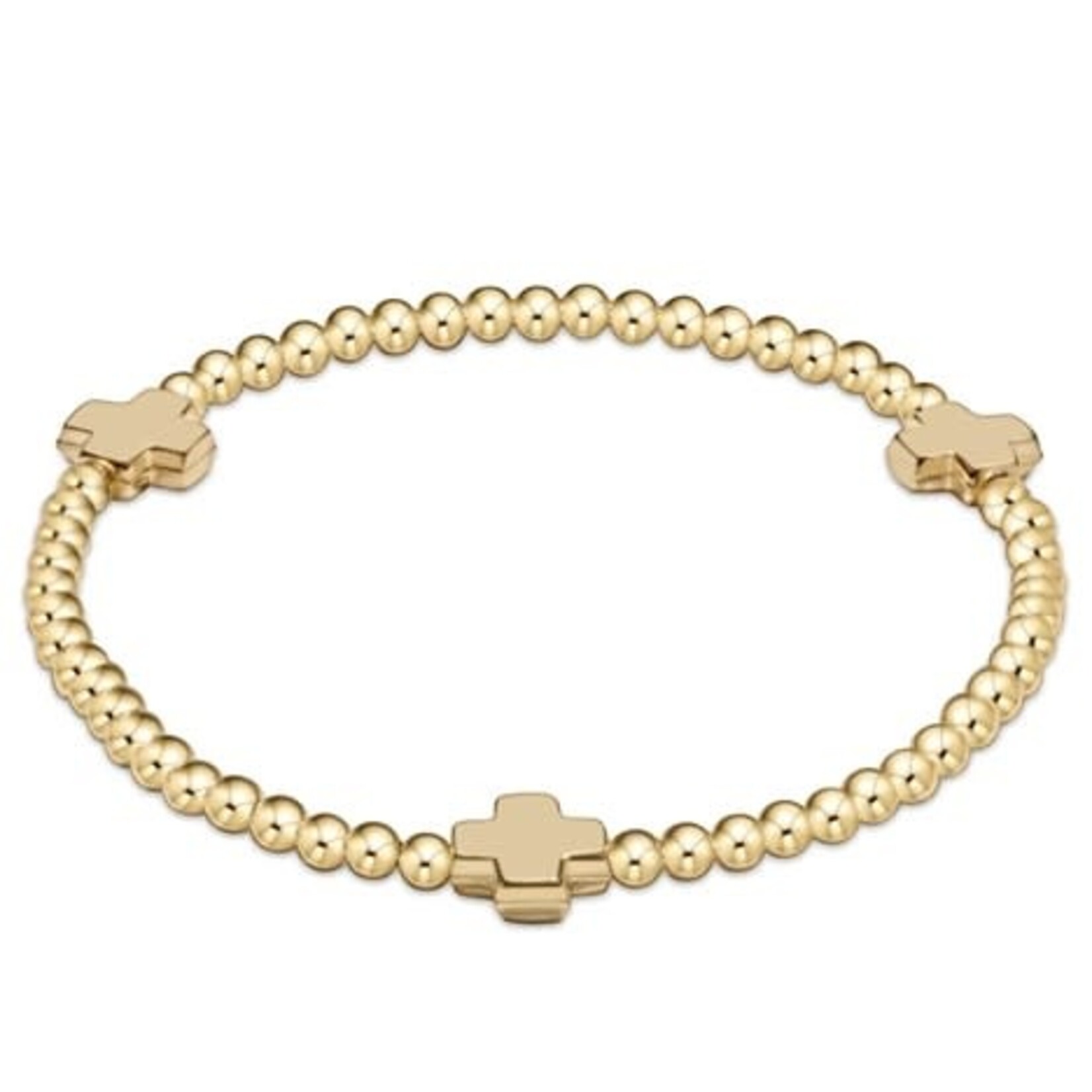 enewton Design SIGNATURE CROSS 3MM GOLD BRACELET- GOLD