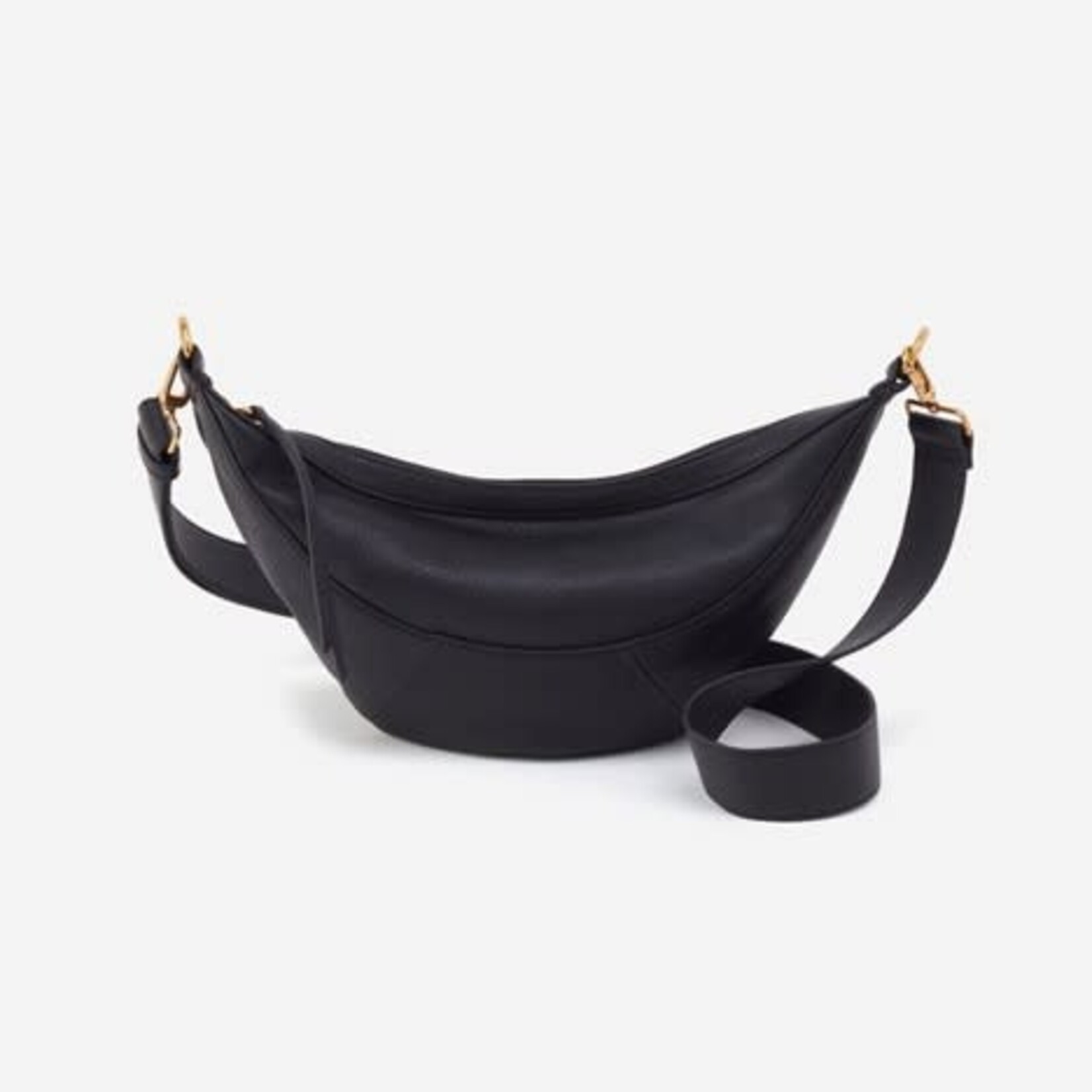 HOBO Carmen Pebbled Leather Sling Bag in Black