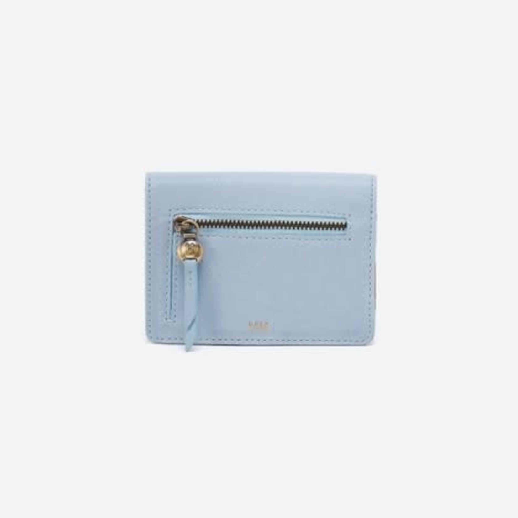HOBO Hutton Small Micrograin Leather Wallet in Dusted Sky