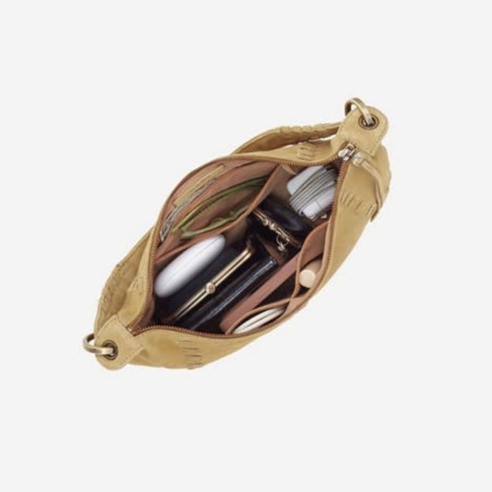 HOBO Opal Mini Suede Leather Shoulder Bag in Twilight Fern