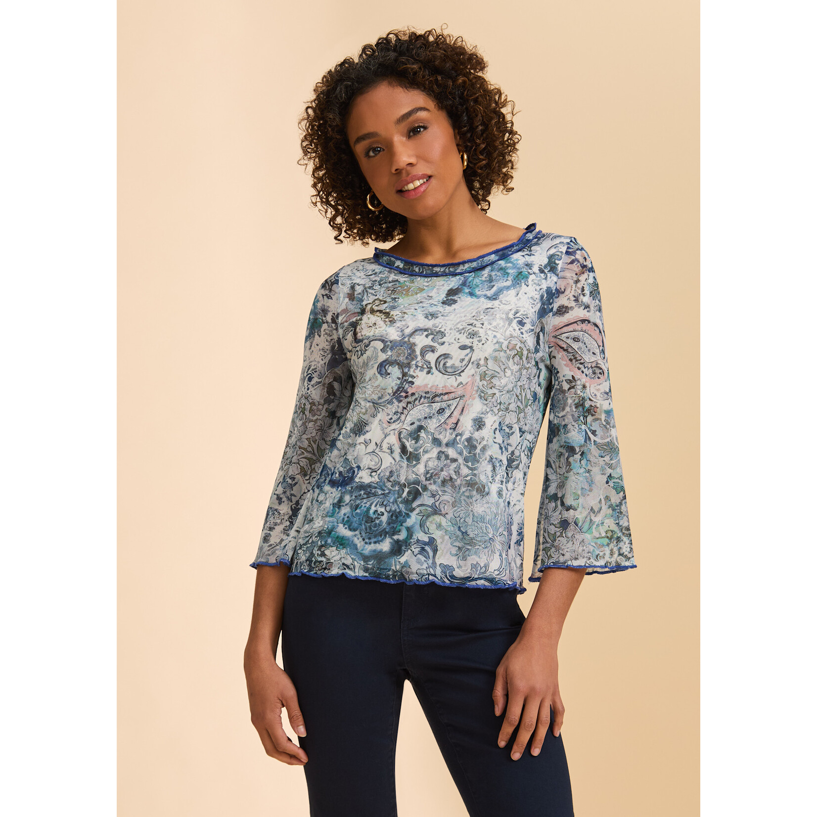 FDJ Boat Neck Top in Neutral Narnia