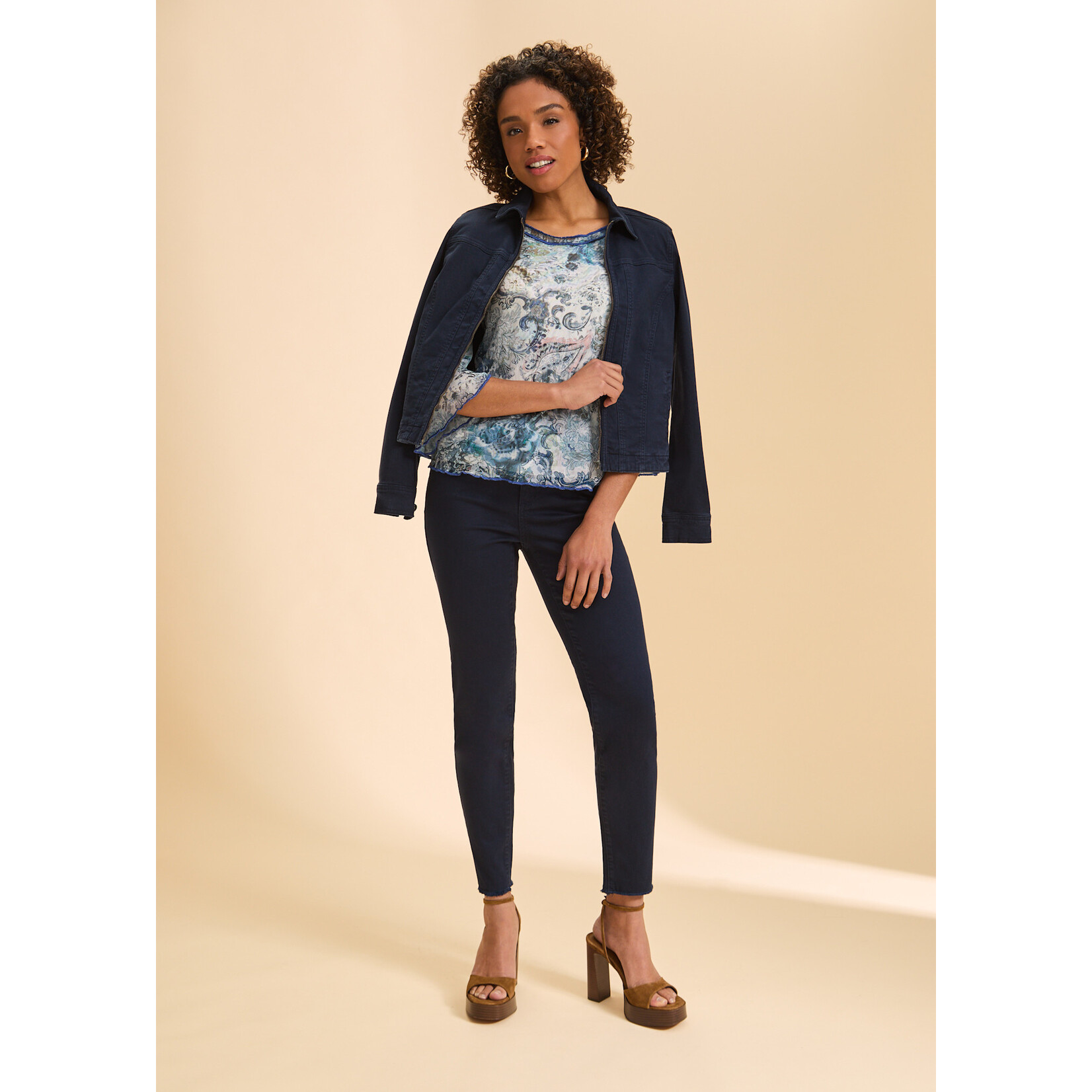 FDJ Boat Neck Top in Neutral Narnia