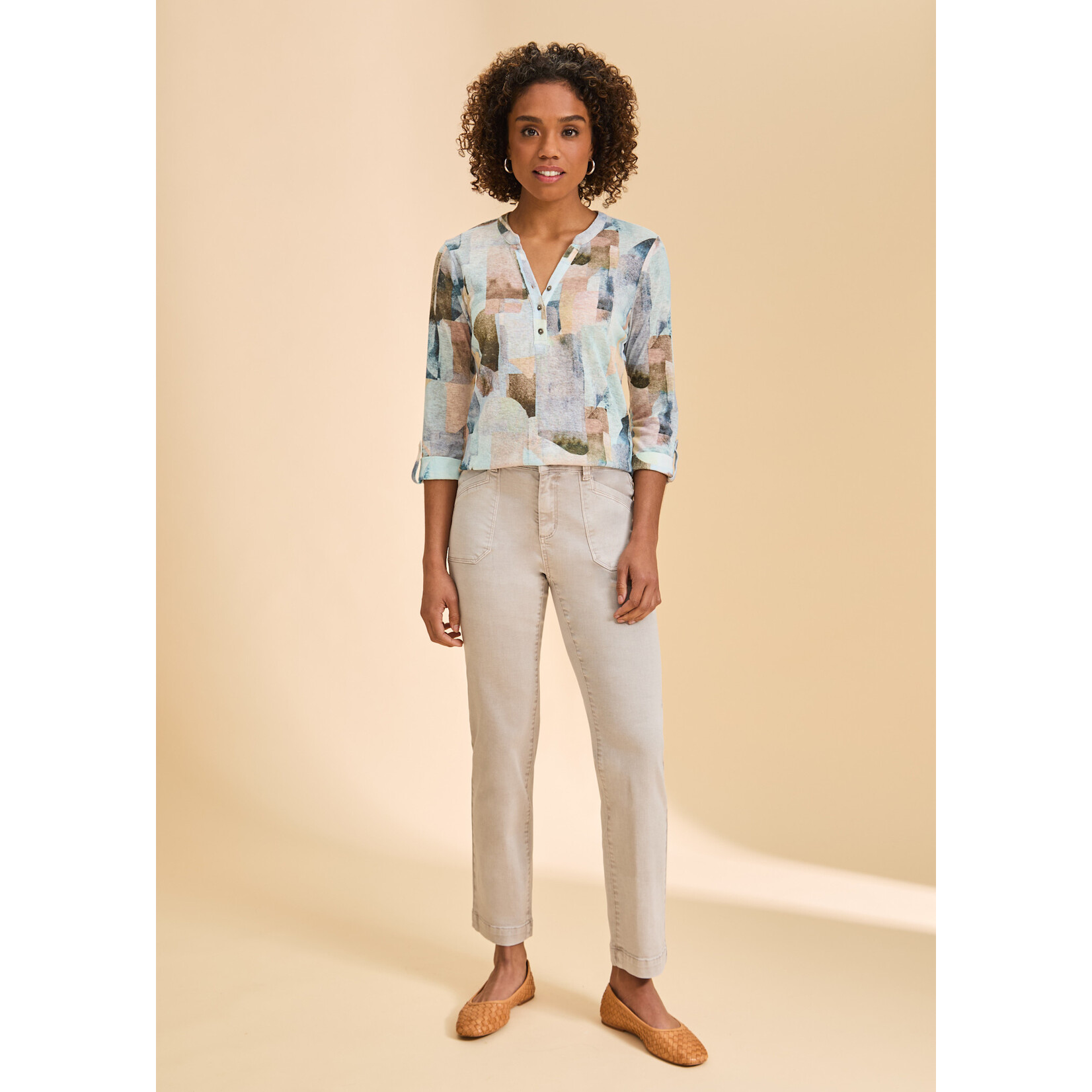 FDJ Olivia Straight Ankle in Grey