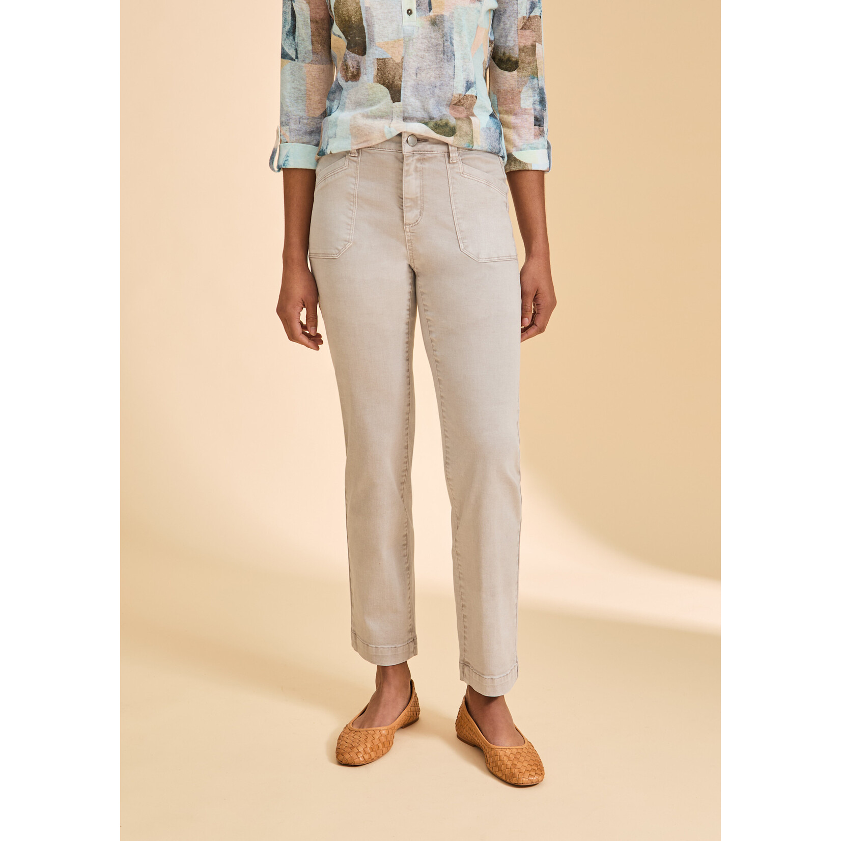 FDJ Olivia Straight Ankle in Grey