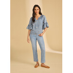 FDJ Ruffle Denim Top in Daisy