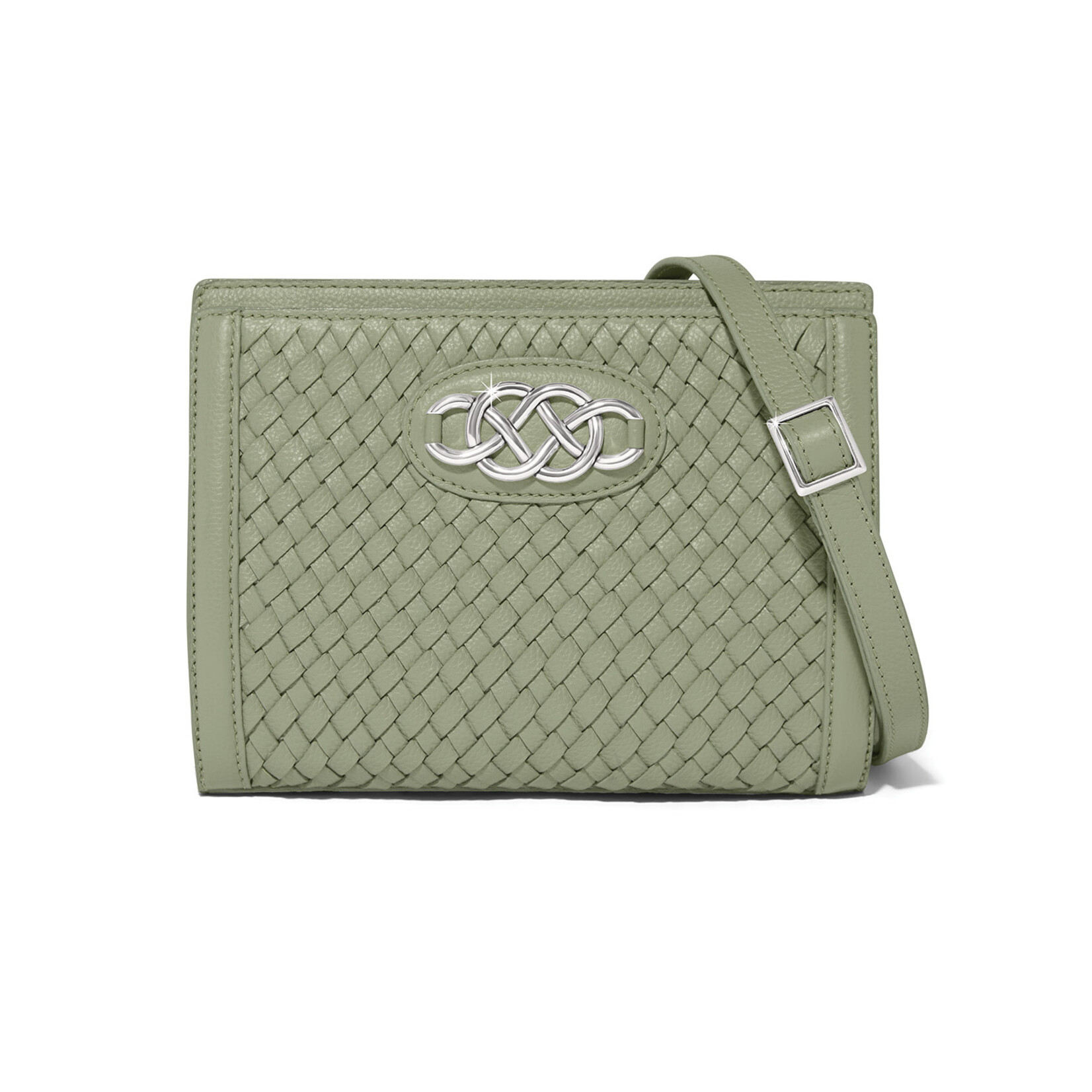 Brighton Interlok Braid Findley Organizer Bag in Sage