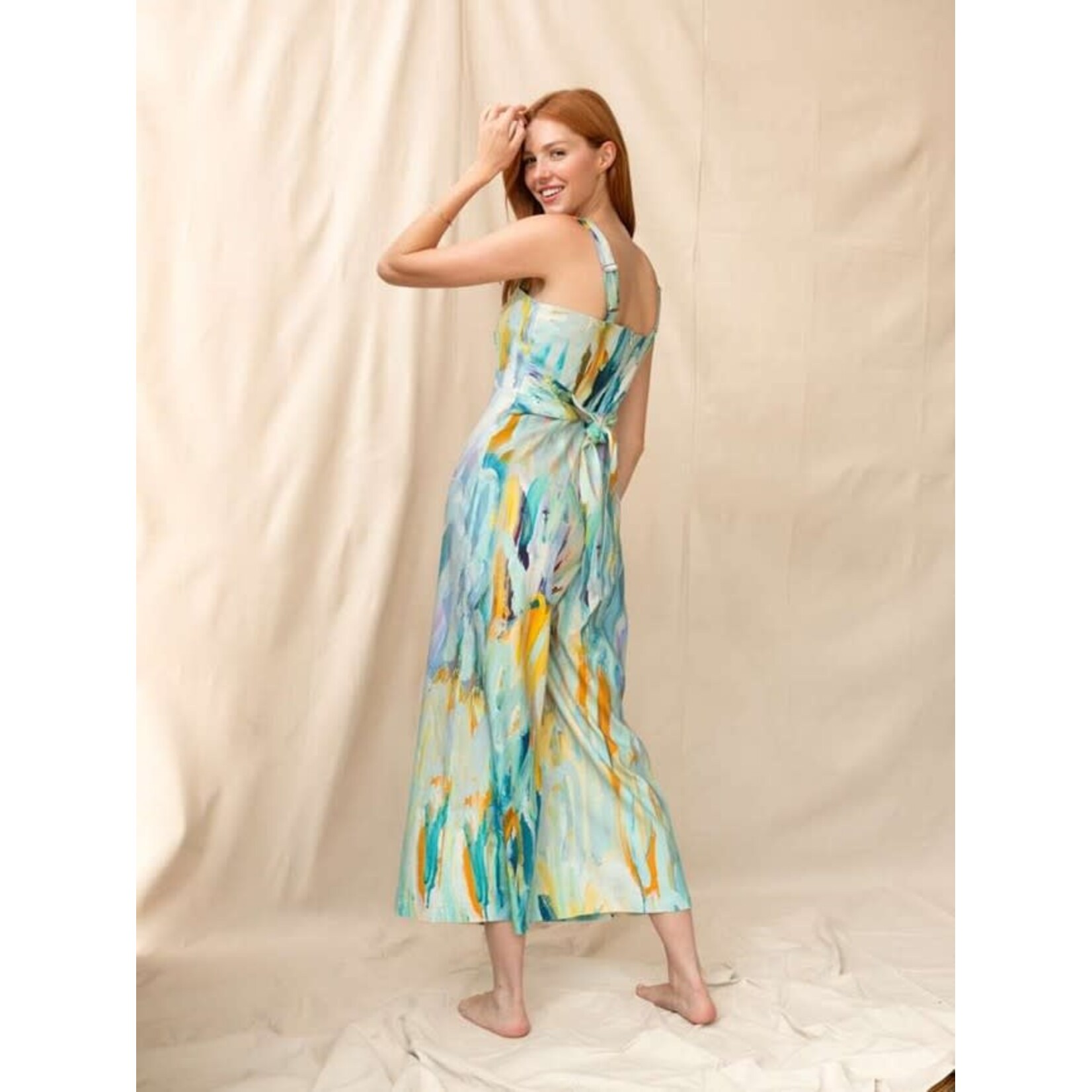 Woven Jumpsuit Spun Through Seasons Print