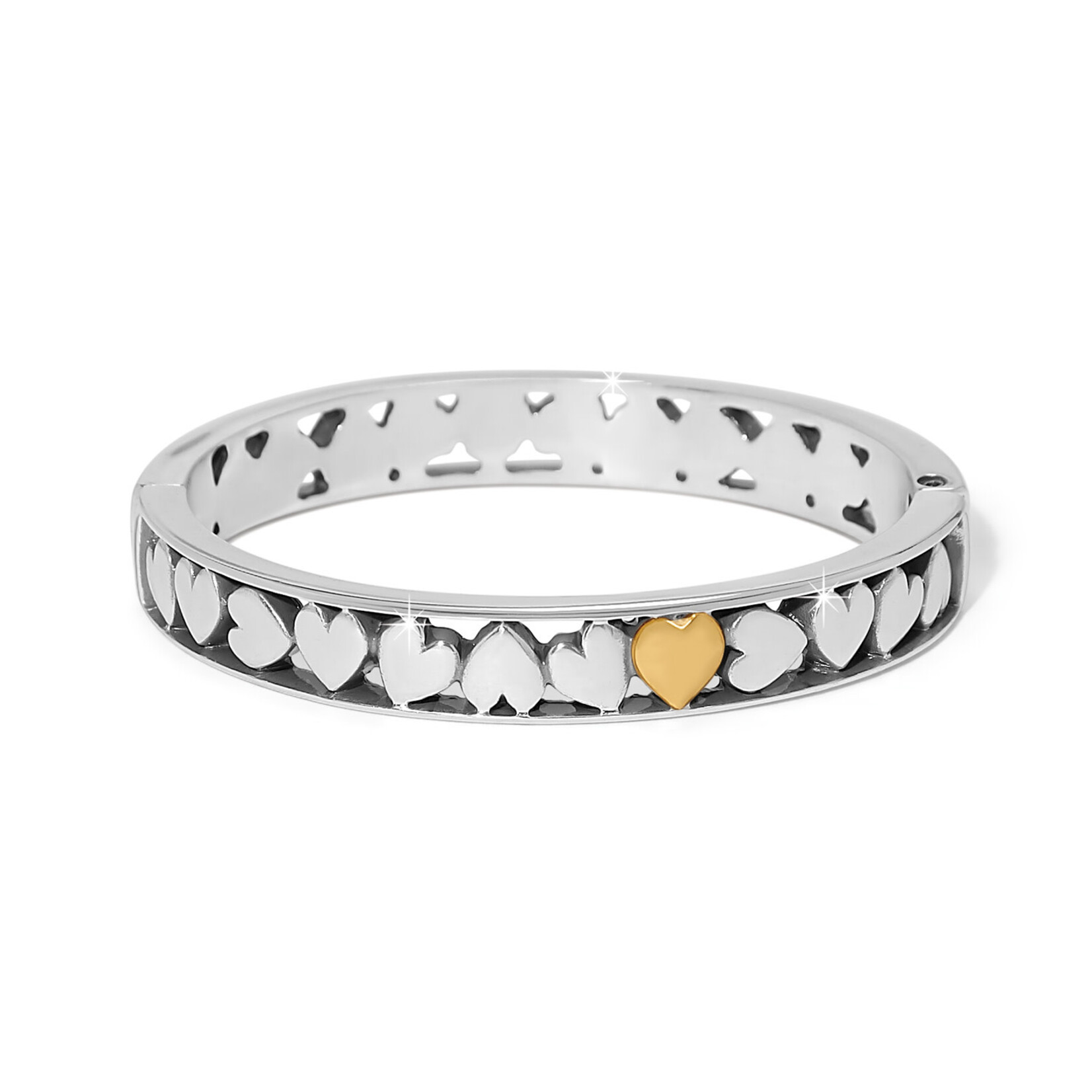 Brighton Mystery Of Love Hearts Hinged Bangle
