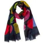 Chinar Madison Wool/Silk Scarf in Blue/Multi