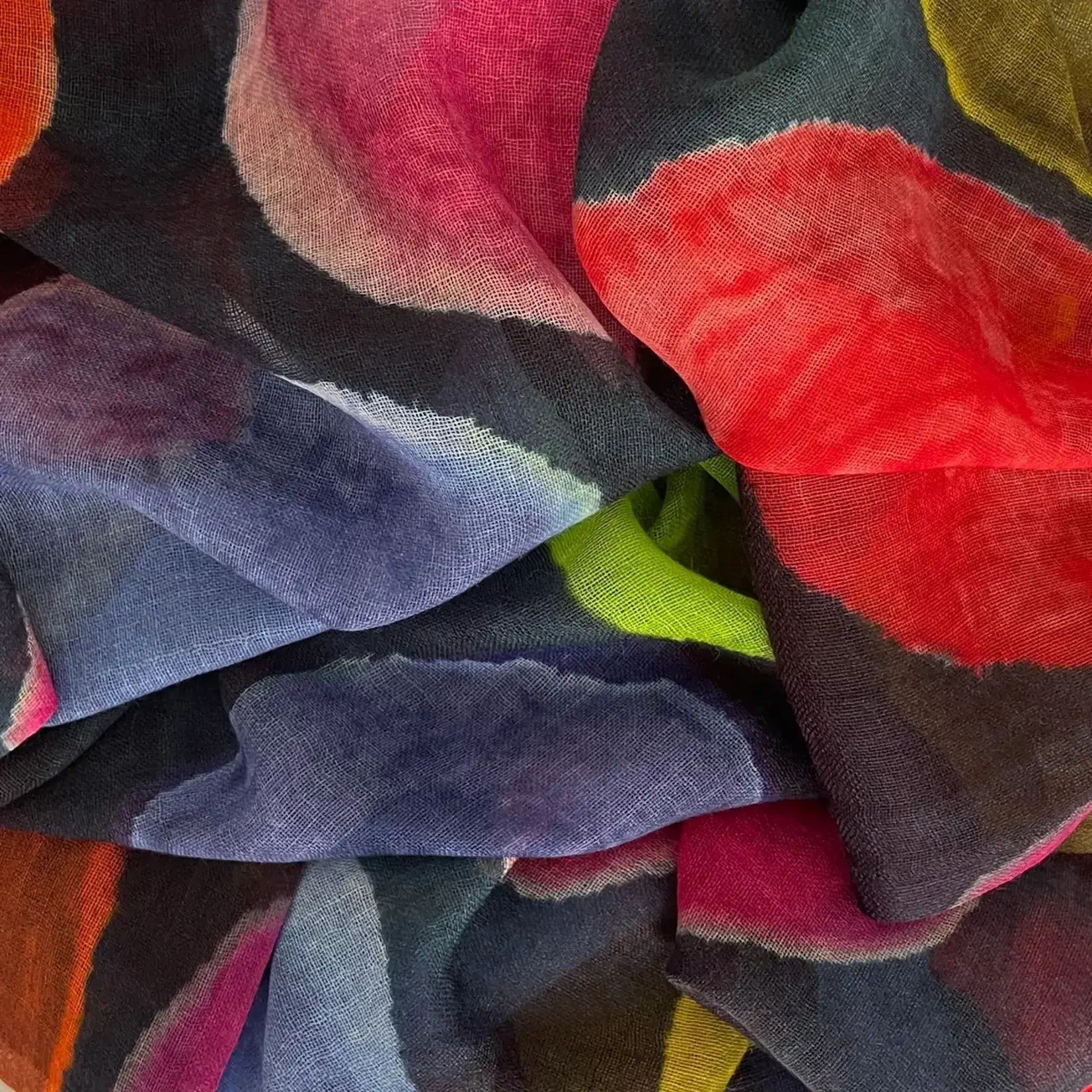 Chinar Madison Wool/Silk Scarf in Blue/Multi