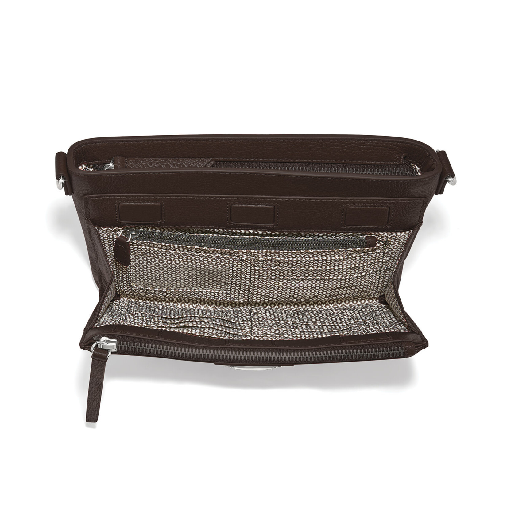 Brighton Jordyn Crossbody Organizer in Cocoa