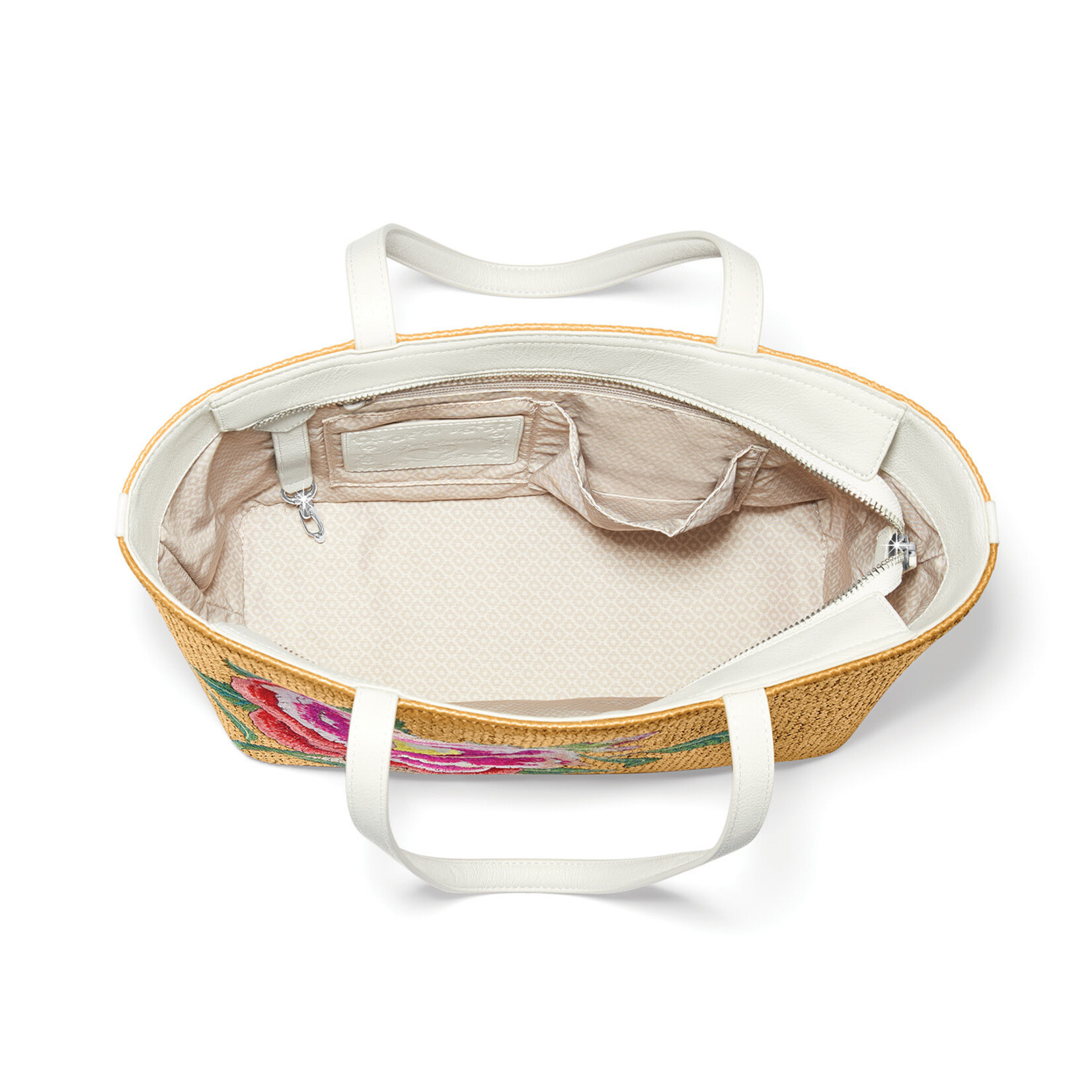 Brighton Roselyn Straw Tote in White