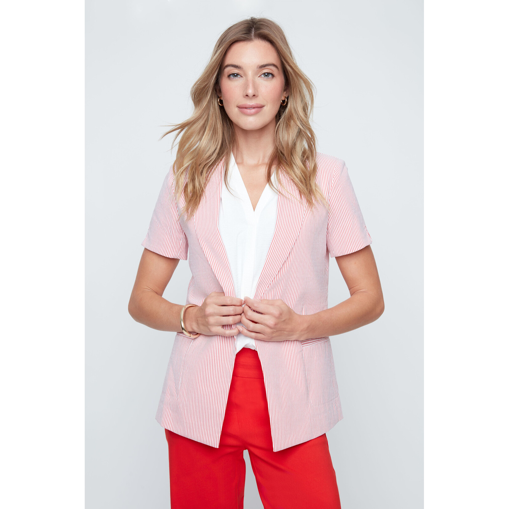 Woven Jacket in Scarlet