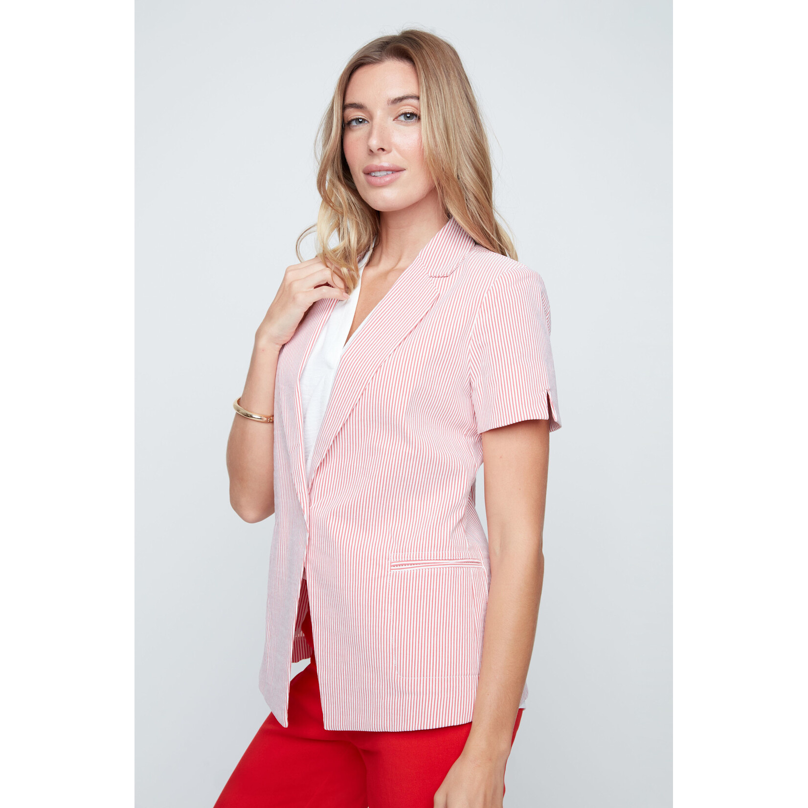 Woven Jacket in Scarlet