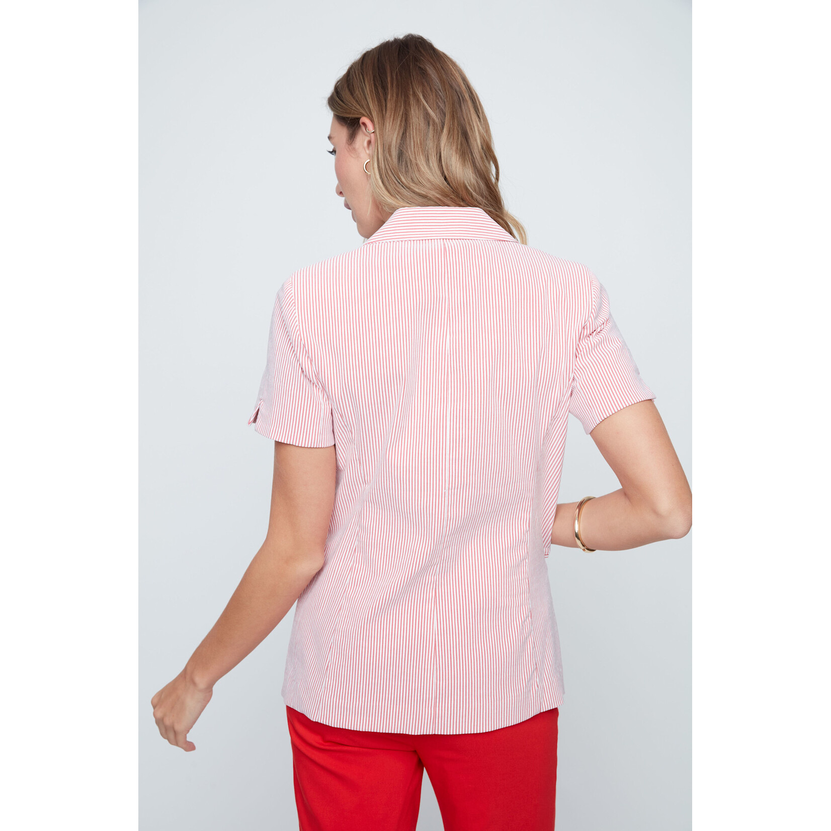 Woven Jacket in Scarlet