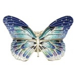 Origin Jewelry Butterfly Magnetic Brooch in Aqua
