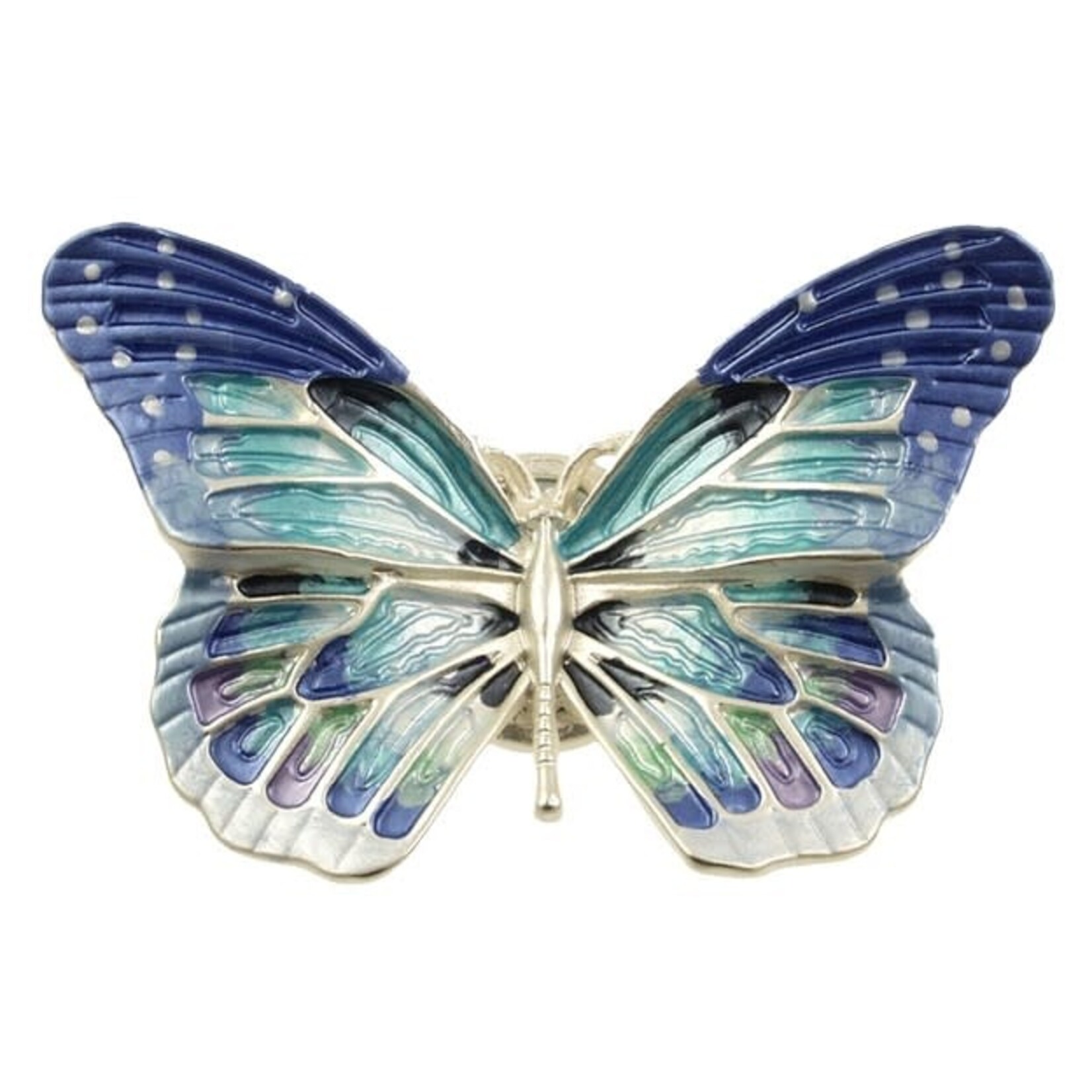 Origin Jewelry Butterfly Magnetic Brooch in Aqua
