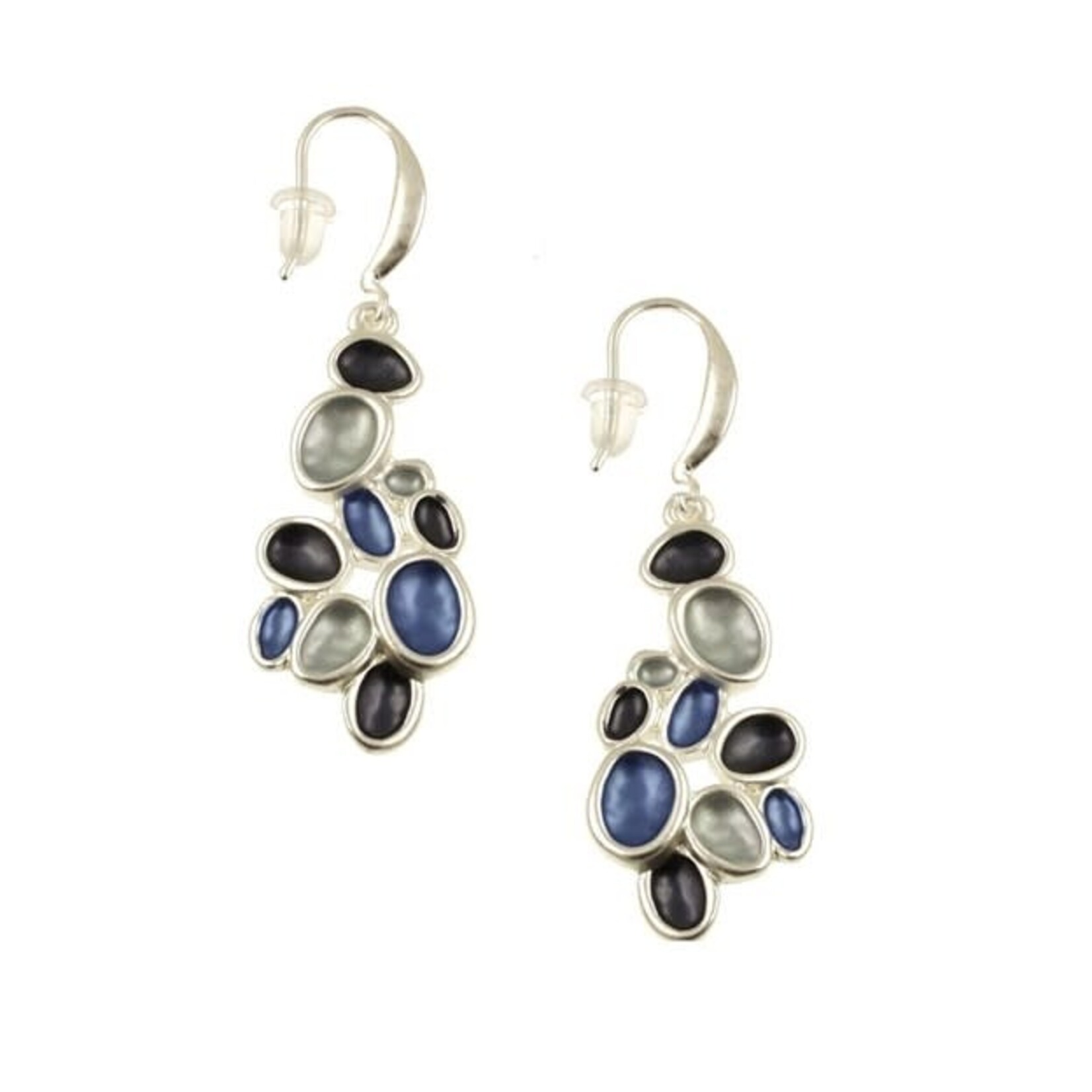 Origin Jewelry Satori Coral Earrings in Silver/Blue