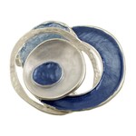 Origin Jewelry Organic Circles Magnetic Brooch in Blue
