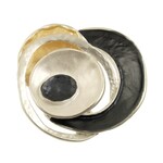 Origin Jewelry Organic Circles Magnetic Brooch in Black/Silver