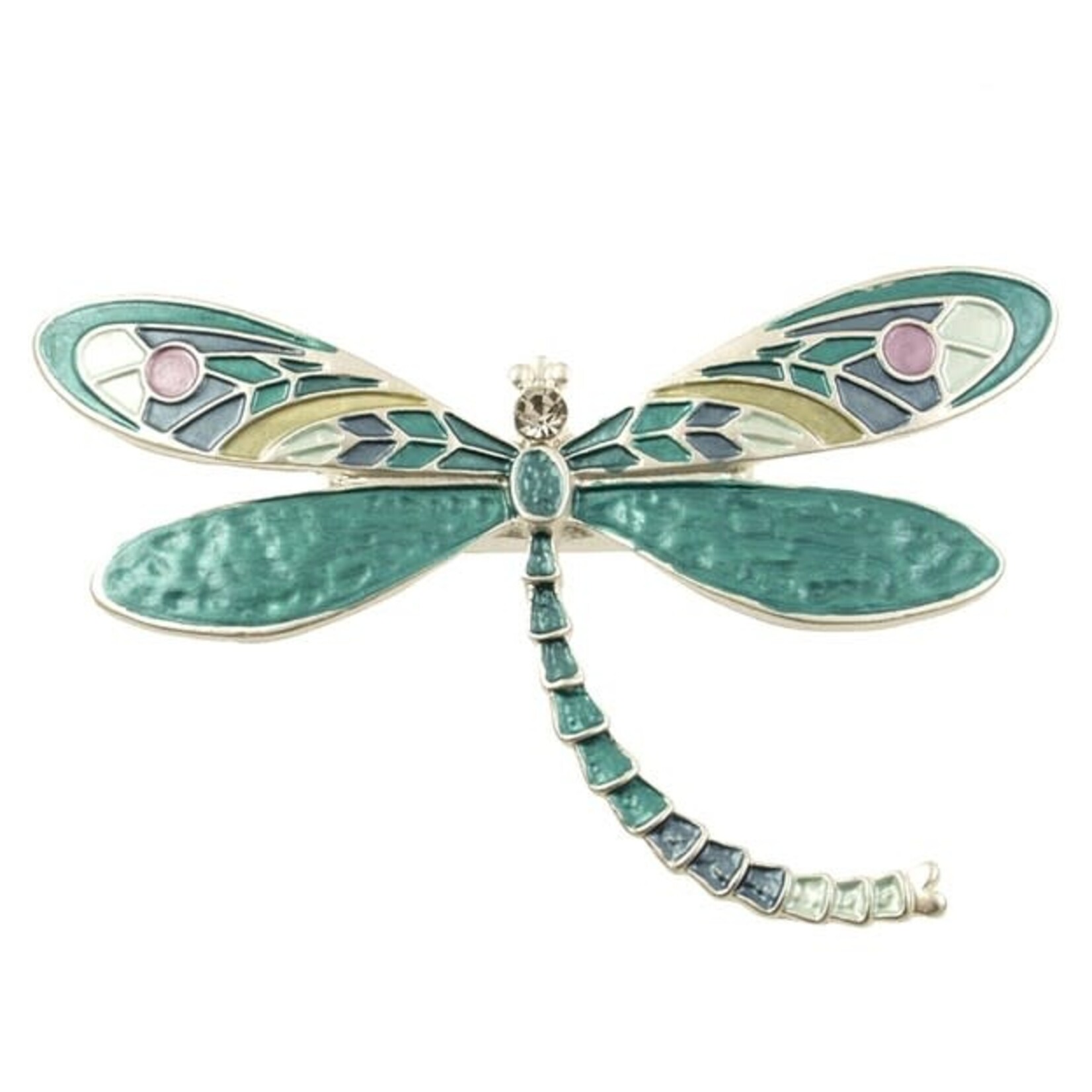 Origin Jewelry Dragonfly Magnetic Brooch in Aqua
